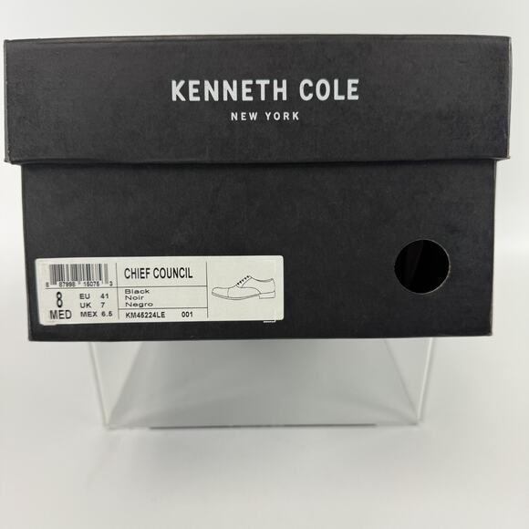 Kenneth Cole New York Men\'s Chief Council Oxford Lace Up Dress Black Size 8 main image 8